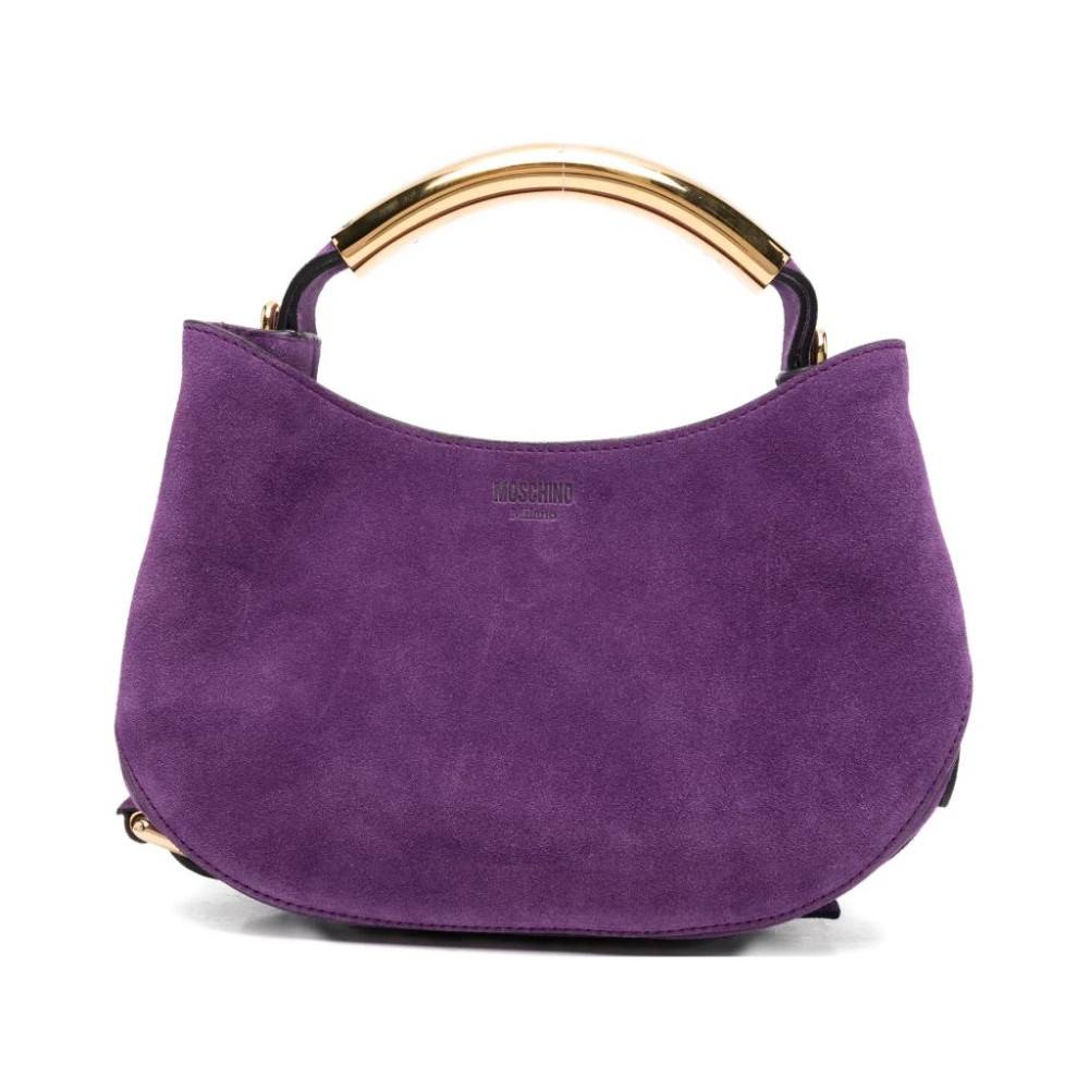 Moschino Handle Me Rund Skuldertaske - Tasker - Dame - Lilla - ONE SIZE - Uld