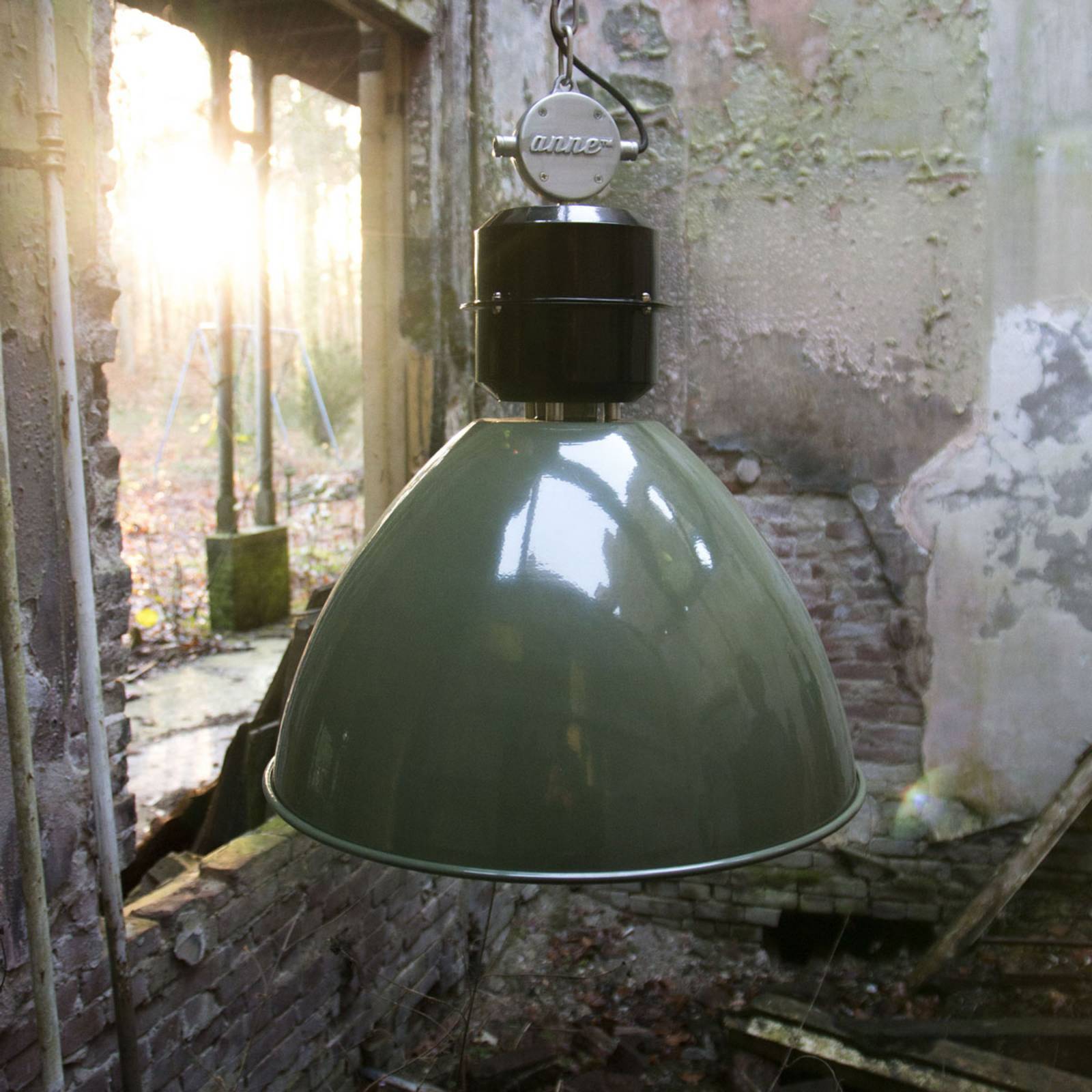 Steinhauer Hänglampa Frisk, dimbar, Grön, Vardagsrum / matsal, Metall, Industriell design, Pendellampa