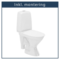 inkl. montering, Ifø Spira toilet, m/ åben S-lås inkl. alm toiletsæde