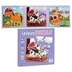 Mimoqk Resepussel, resepussel - magnetisk pusselbok, leksak för bilaktivitet, pusselleksak, bärbart spel, lärande i förskoleåldern för barn