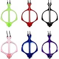 Eyekepper 6-pack handtag förstoringsglas hopfällbara läsglasögon metallfri skruvlös läshjälp med snodd + 4,00