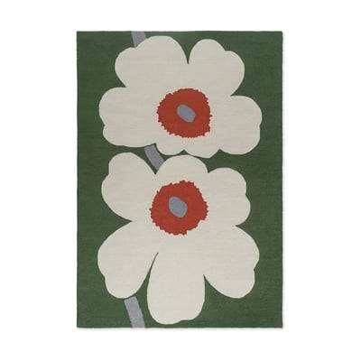 Marimekko by Brink & Campman Unikko Udendørsgulvtæppe - B 250 x L 350 cm - Genanvendt PET - Grøn