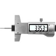 Bil 0-25.4mm digital däck däck mönsterdjup tester mätare mätare mätare verktyg bromsok lcd display tpms däck övervakningssystem - silver--