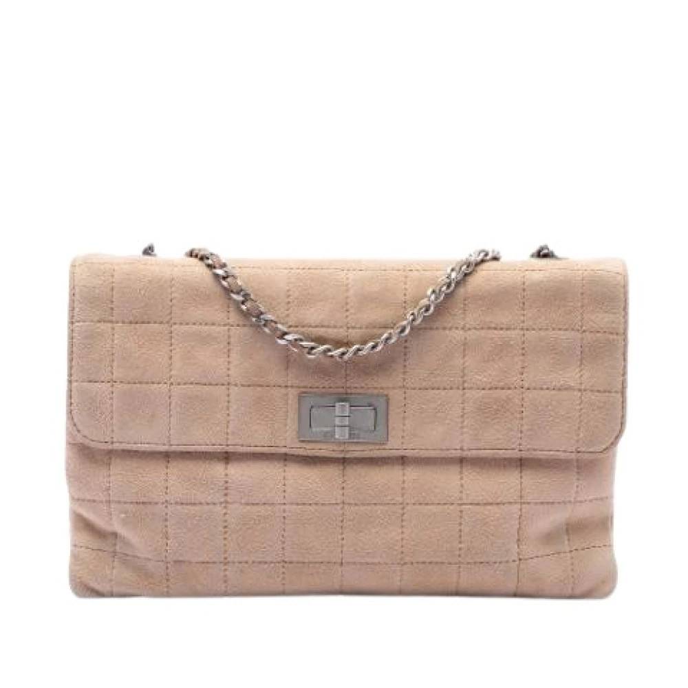 Chanel Vintage - Pre-owned Quilted Suede Flap Bag Vintage - Dam - ONE Size - Läder