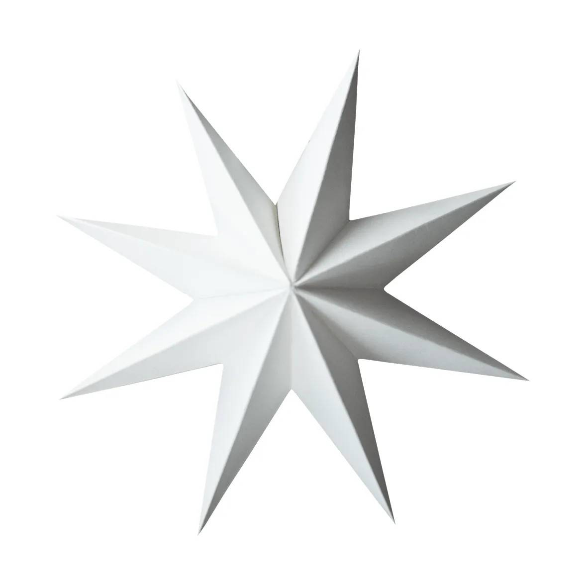 DBKD Paper winter star dekorationshänge White, small, Ø9 cm