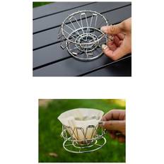 Kaffe Filter Kegle Rustfrit Stål Hæld Over Kaffe Dryp Stativ Sammenklappelig Bærbar Kaffe Filter Holder Guld