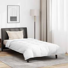 vidaXL Dynebetræk sæt med pude 2 pcs Hvid 135 x 220 cm Dun