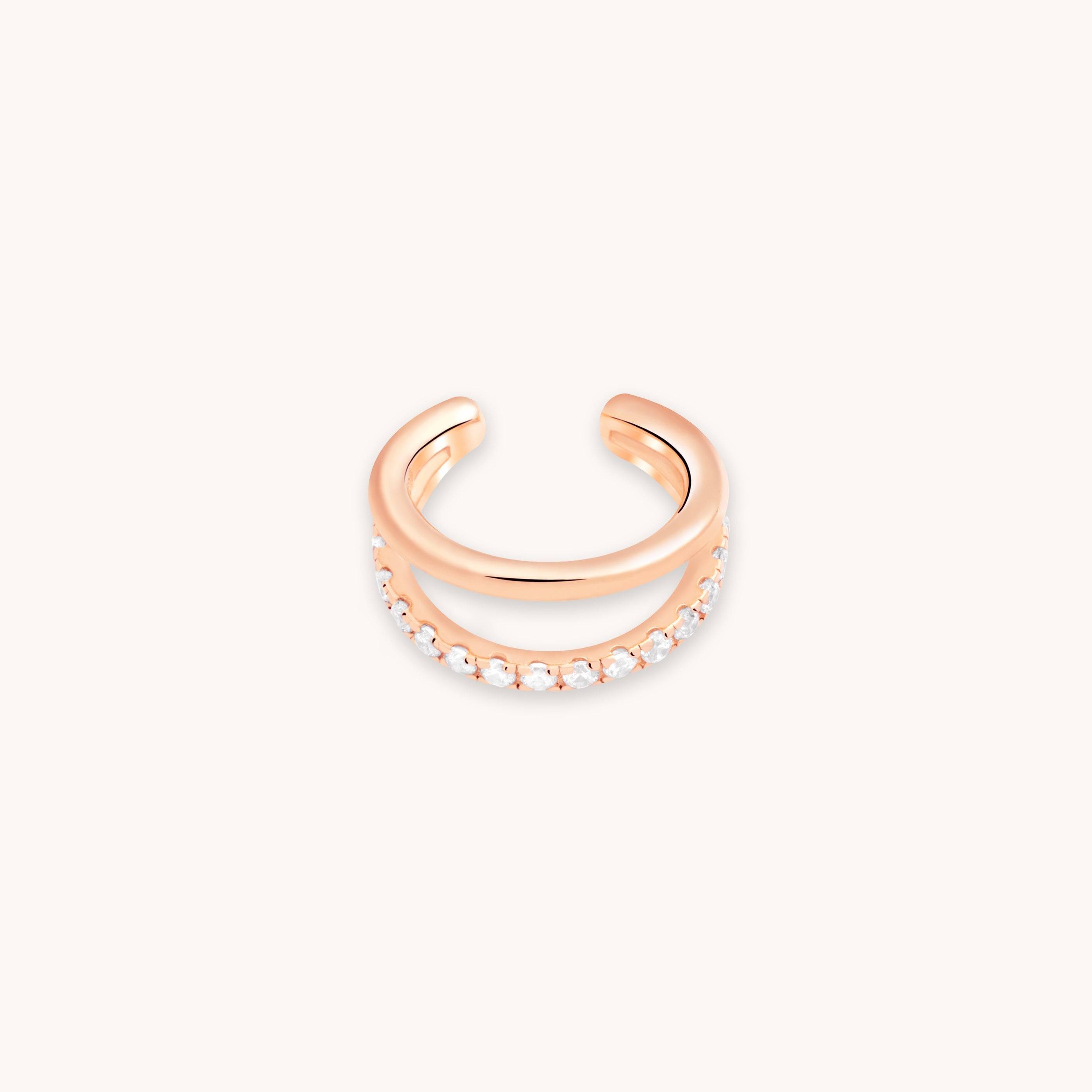 Illusion Crystal Ear Cuff in Rose Gold | Jewellery by Astrid & Miyu