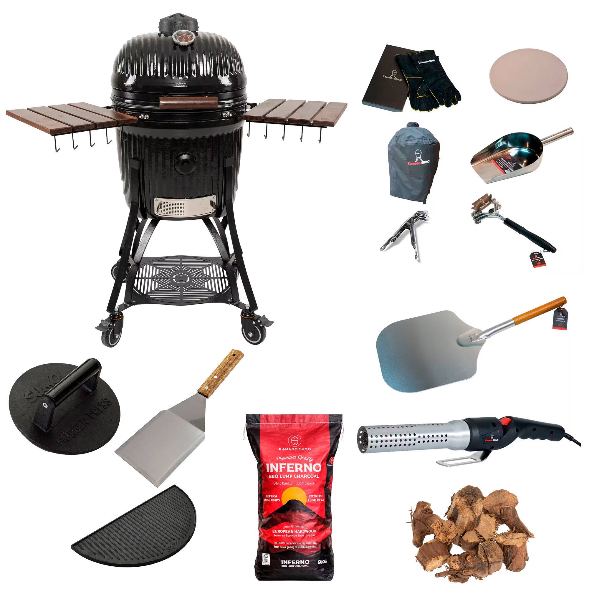 Kamado Sumo Icon Large kamado-grill med stort tilbehørspakke