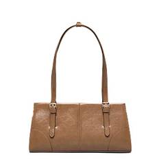 MANGO Shoulder Bag With Buckles |Brun |One Size