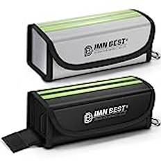 ImnBest 2 stycken Lipo Safe Bag, brandsäker Lipo batteriväska, Lipo batteriväska, brandsäker explosionssäker Lipo Safe Bag för laddning och transport, batteri säkerhetslåda