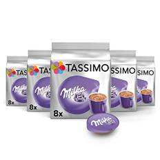 Tassimo Kapseln, 40 Milka Kakao Kapseln, 5er Pack, 5 x 8 Getränke