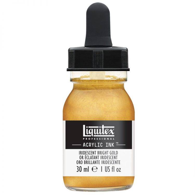Acrylic Ink: Iridescent Bright Gold (30ml)