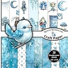 Winter Wonderland Craft Paper: Decorative Scrapbook and Craft Paper. 8.5 x 8.5 inches, 15 styles, 30 double-sided sheets.