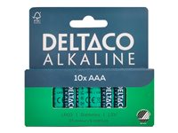 DELTACO - Batteri 10 x AAA / LR03 - alkaliskt - 13