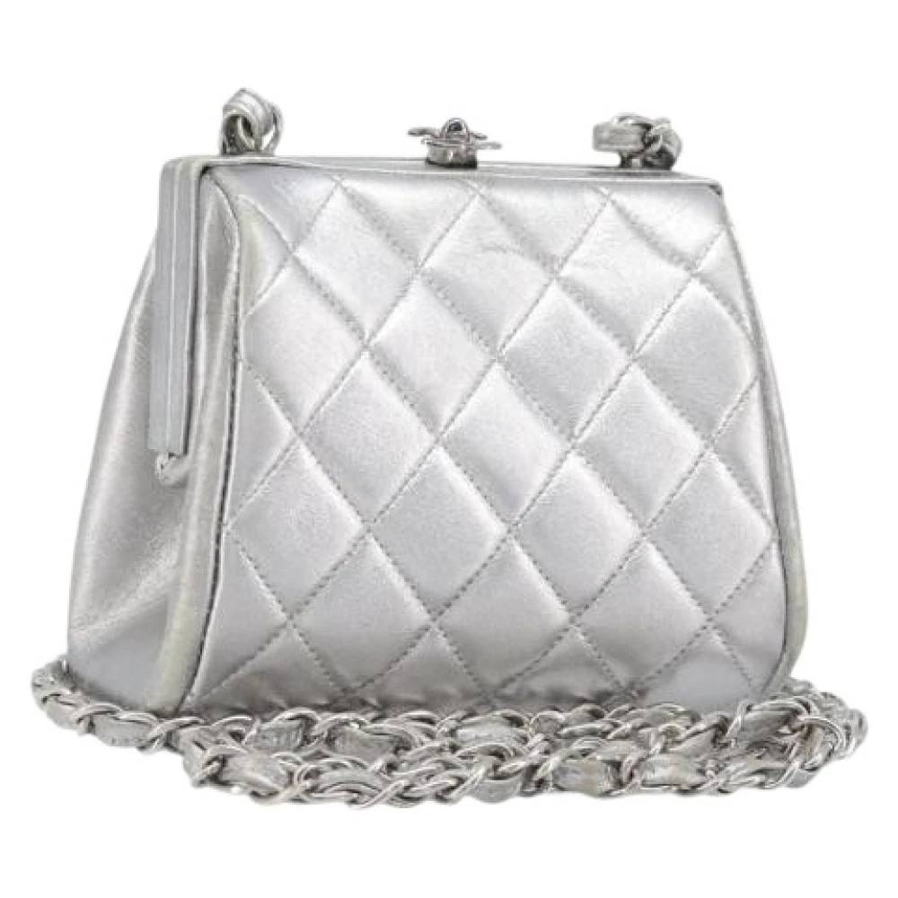Chanel Vintage Pre-owned Mini Bag - Vintage - Dame - Grå - ONE SIZE - Uld