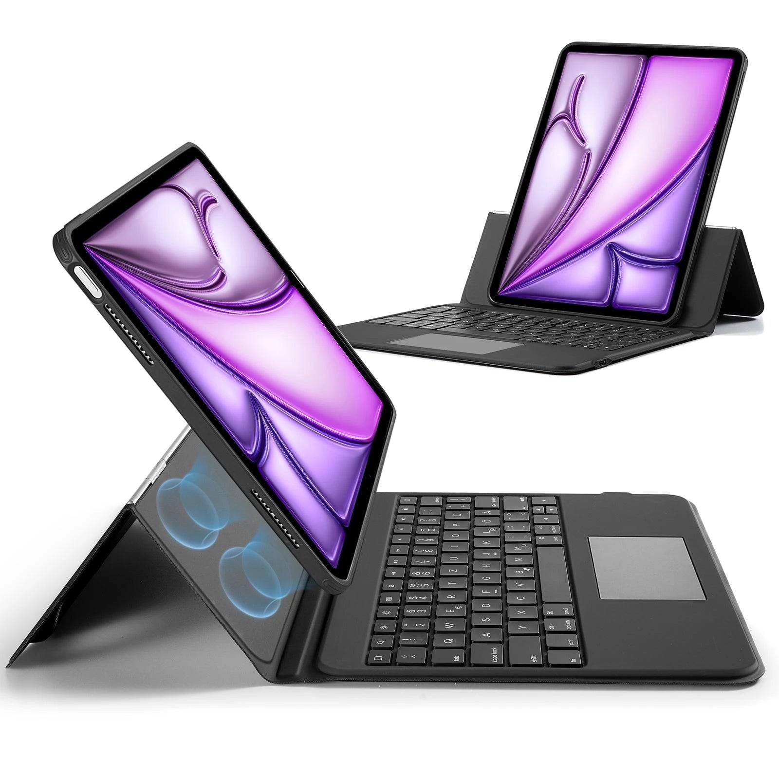 iPad Air 13" (2024) Ascend Tastatur Hülle - DE Layout - Schwarz - DE Layout-Black