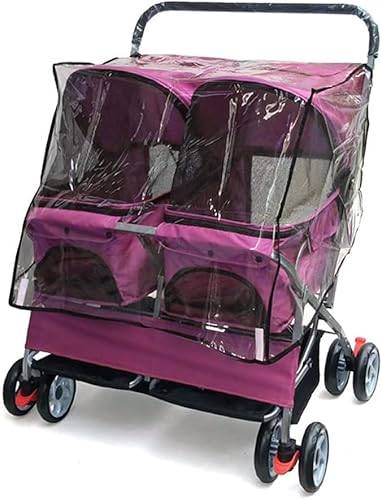Dubbelsits husdjur kattvagn – spara utrymme med hundvagnar för 2 hundar – lättvikt barnvagn för medium/små hundar – platsbesparande dubbelbarnvagn