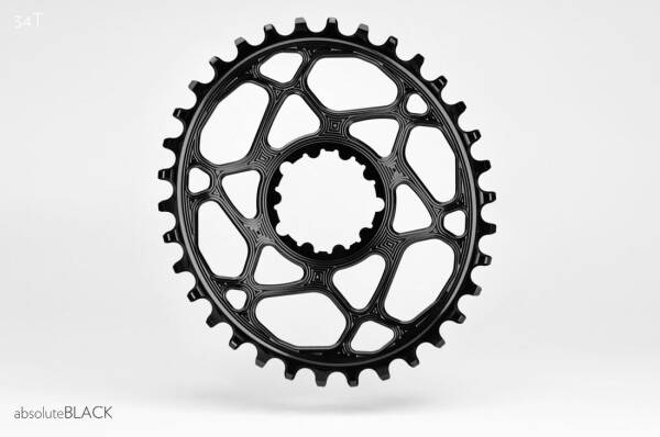 Absolute Black Klinge 34T oval Direkte montering GXP SRAM