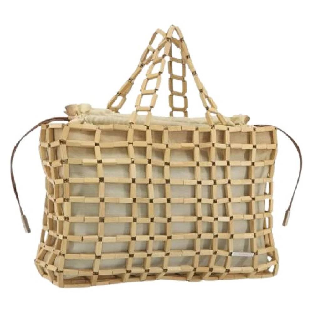 Salvatore Ferragamo Pre-owned Pre-owned Mesh hndtasker - Vintage - Dame - Beige - ONE SIZE -