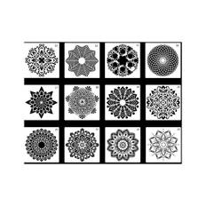 INF 12-delt mandala stencil Genanvendelige mandala maleri skabeloner Model 2