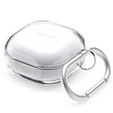 elago Compatible with Samsung Galaxy Buds 3 Case & Galaxy Buds 3 Pro Case, Clear Case with Carabiner, Premium TPU Cover, Wireless Charging, Headphone Accessories, for Men, for Women (Clear)
