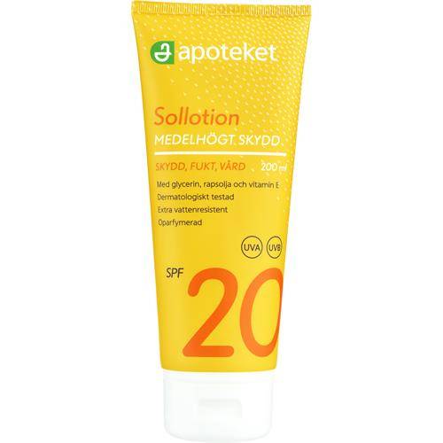 Apoteket Sollotion SPF 20, 200 ml