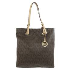 Michael Kors Pre-owned, Pre-owned, Dame, Brun, ONE SIZE, Tyl, Pre-owned canvas håndtasker