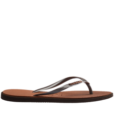 Womens Havaianas Dark Brown Slim Point Flip Flops - 37/38