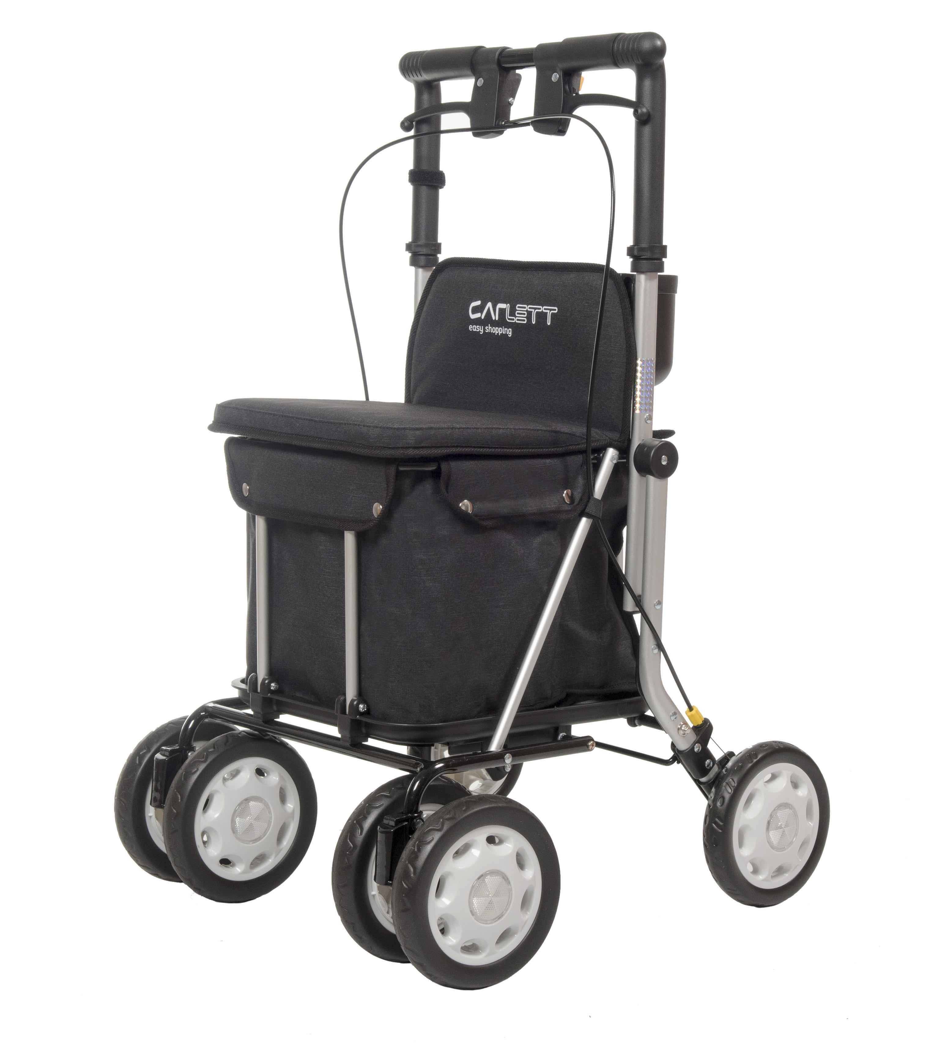 Rollator og indkøbstrolley 900 Sort Carlett