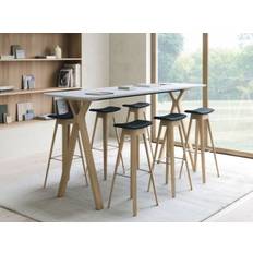 Andersen Furniture Space højbord (Hvid laminat - bordplade, L275 x B70 x H93 cm, Hvidpigmenteret eg massiv stel)