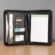 Resor affärsdokument väska portfölj a5 padfolio filmapp med blixtlås blixtlås anteckningsblock skrivplatta ficka för dokument ipad