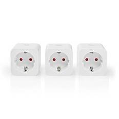 Nedis SmartLife WiFi Smart Plug, 16 Ampere - 3-pack - Jordat uttag som du styr och kontrollerar över WiFi