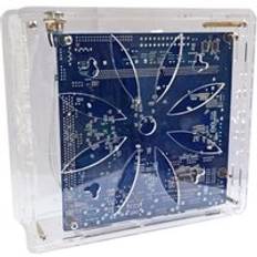 Diy mini itx -fodral htpc datorhöljen chassi skrivbord för spel chassi stöd 2.5 ssd hdd 17*17cm med 160w psu - E med 160w psu
