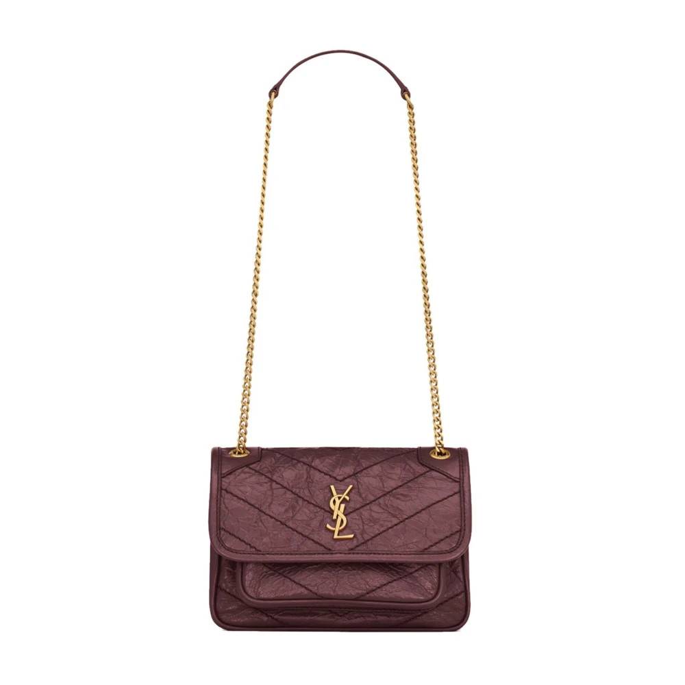 Saint Laurent Mini Niki Taske - Tasker - Dame - Rød - ONE SIZE - Uld