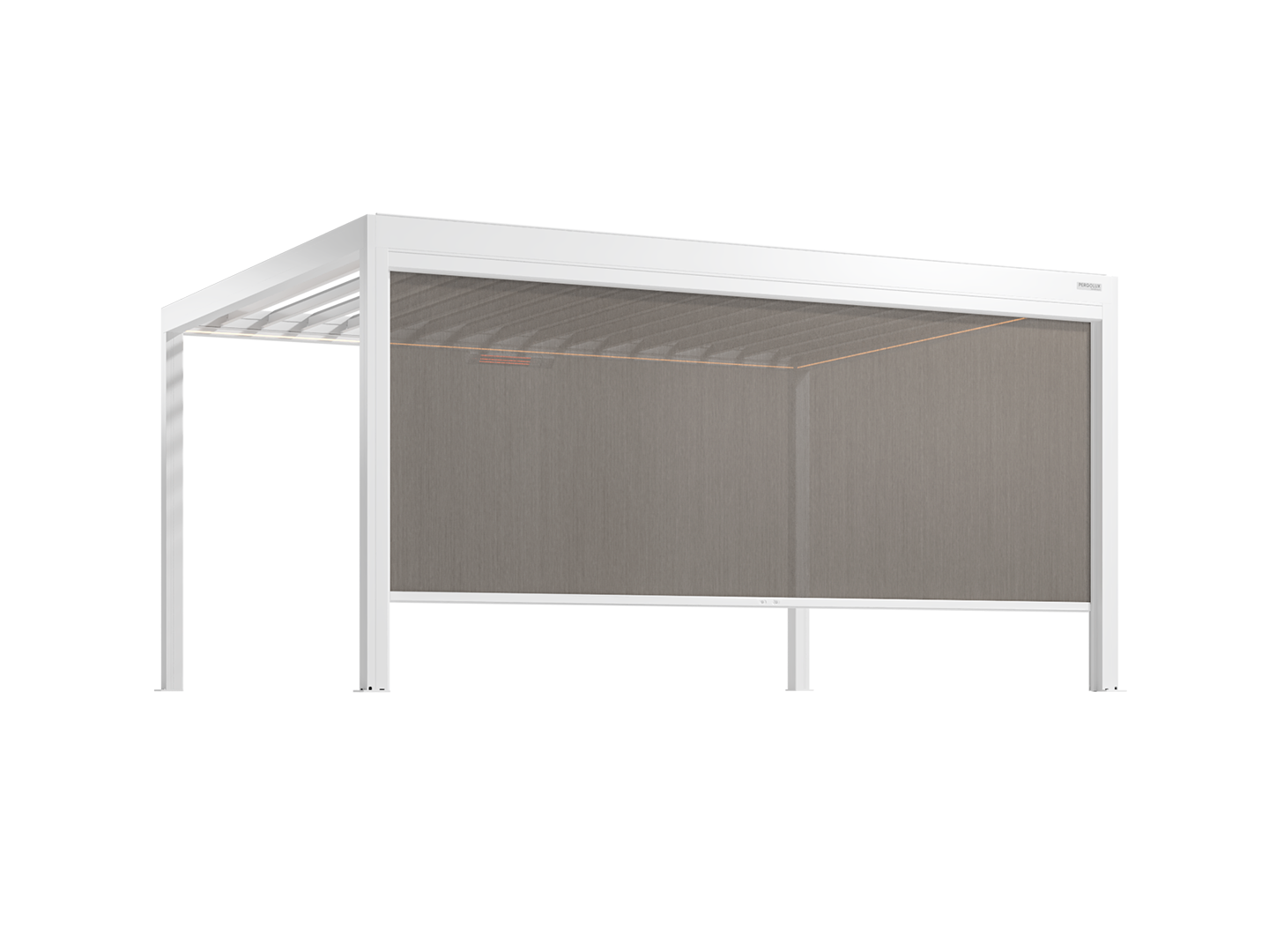 PERGOLUX Sidoskydd - Vit