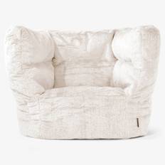 Albert Sittsäck Fåtölj 2.0 - Fuskkaninpäls Vit - Vit / Med fotpall + 1199 Kr