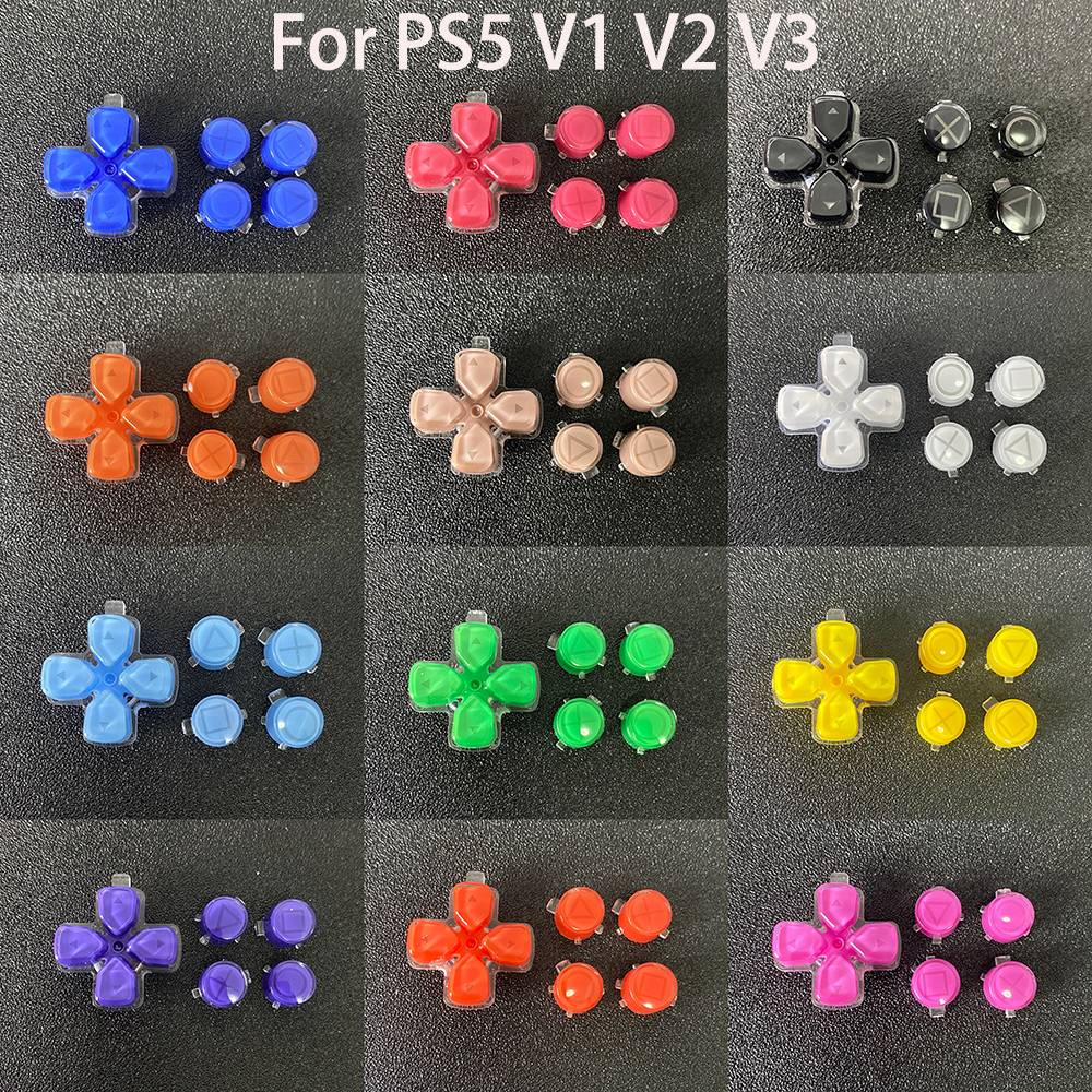 For PS5 Controller Replacement Dpad and ABXY Jelly Button Trigger Key Repair Parts For PS5 V1 V2 V3 option and Share Buttons