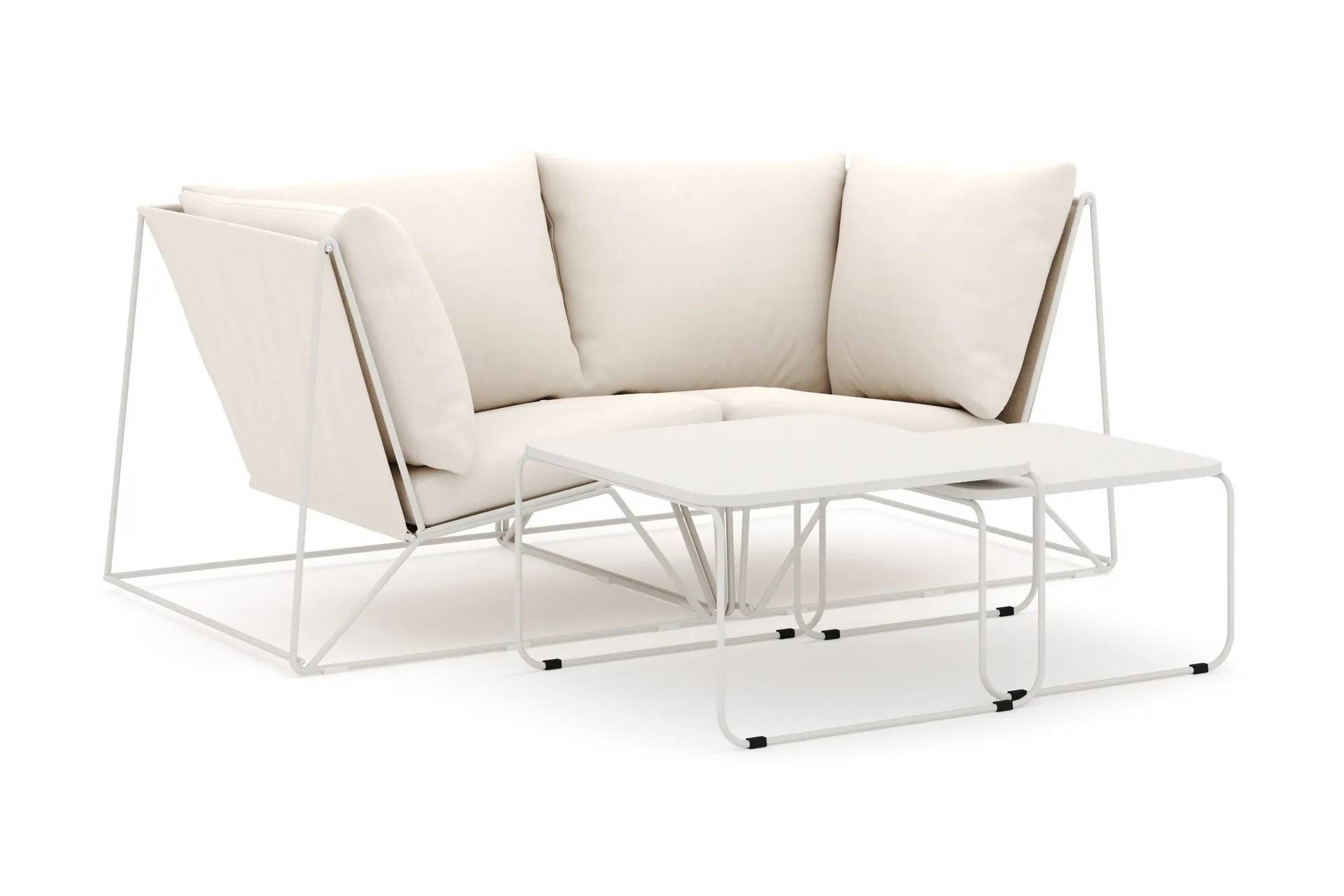 Comfort Garden Usteryd utomhus rak 2-sits soffa Beige/Beige