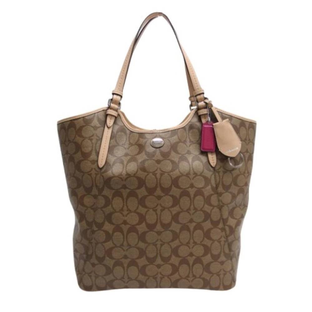 Coach Pre-owned - Pre-owned Canvas Axelremsväska Vintage - Dam - ONE Size - Läder