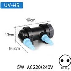 5-36w akvarium uv-bakteriedödande lampa ultraviolett fiskdamm rent vatten nedsänkbar sterilisationslampa akvariedesinfektionslampa - Uv -h5 eu