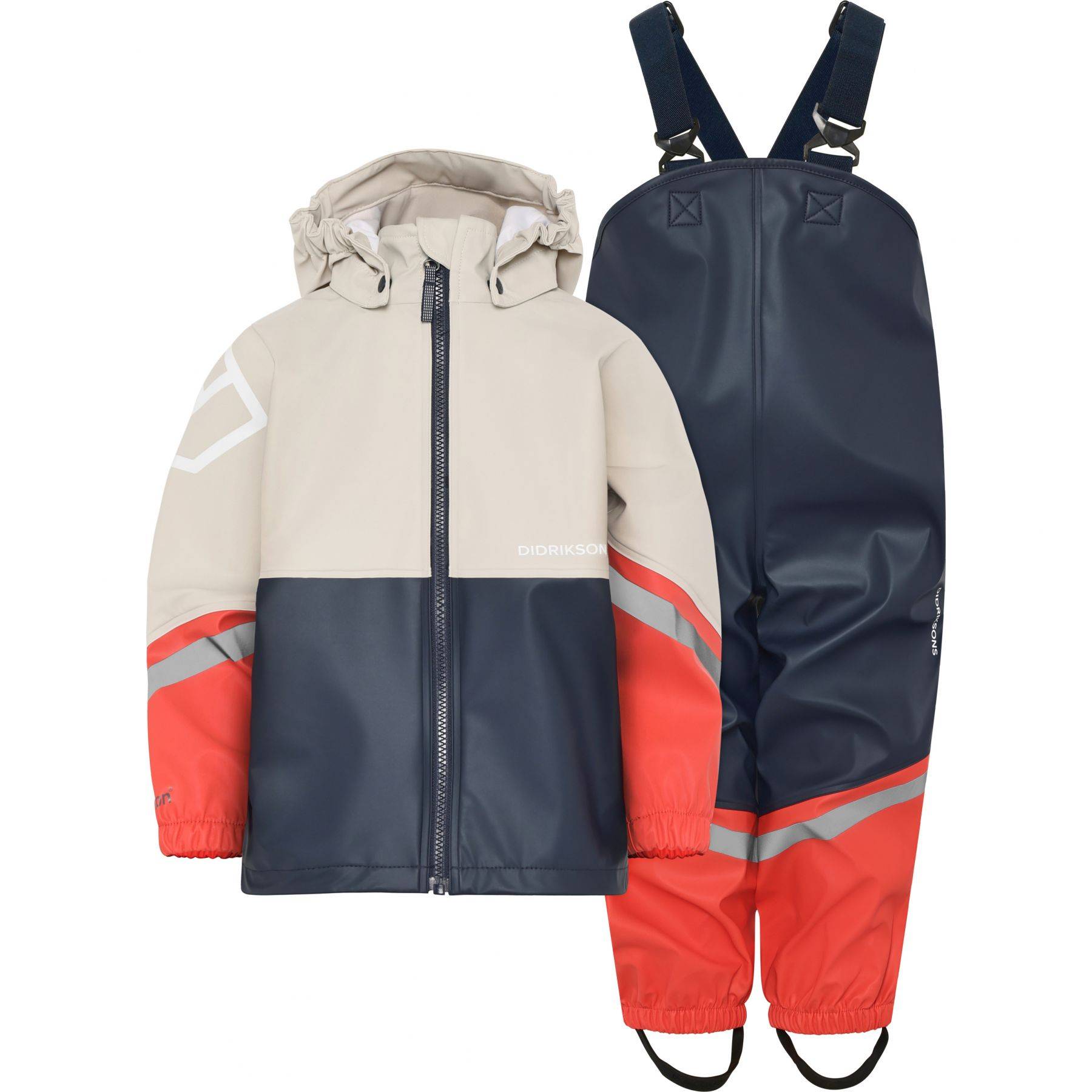 Didriksons Waterman, Regnställ, Junior, Beige/Mörkblå