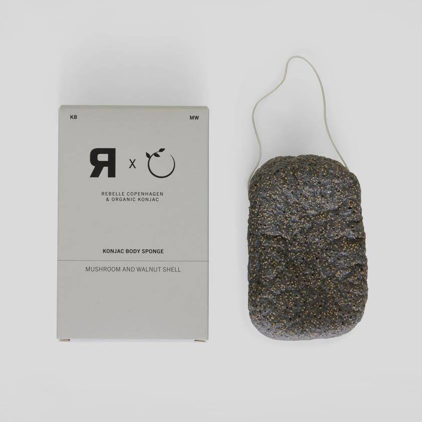 Rebelle Copenhagen Konjac Body Sponge Mushroom Walnut Shell