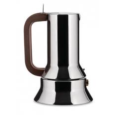 Alessi 9090 Stovetop Espresso Coffee Maker 10 Cups, Brown Handle