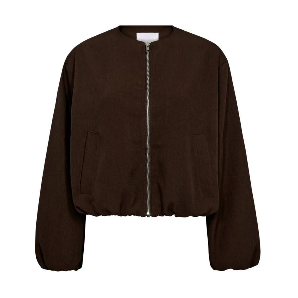 Co'Couture Ballon Lynlås Jakke LunaCC Stil - Jakker - Dame - Brun - XL -