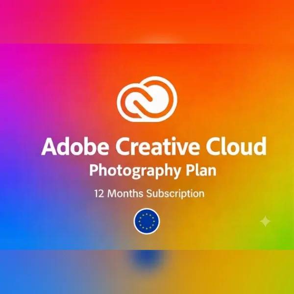 Adobe Creative Cloud Photography Plan - 12 Months Subscription Key - EU
