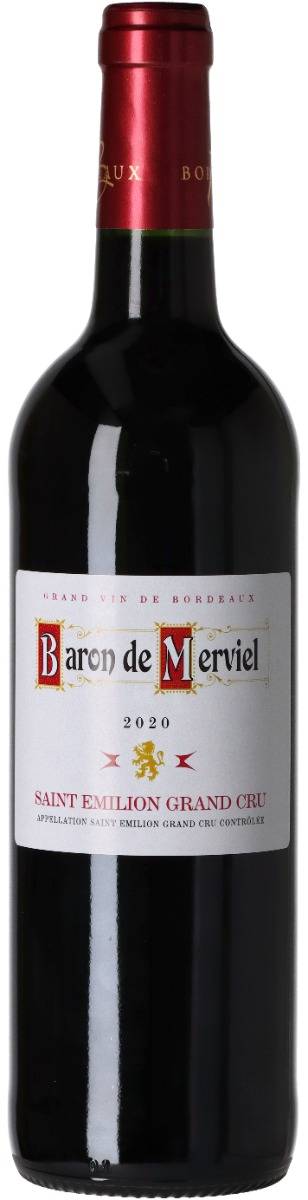 Baron De Merviel St. Emilion Grand Cru 2020 i trækasse
