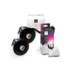 HiluX D10 Sort indendørs inkl. Philips Hue Color 2-pak