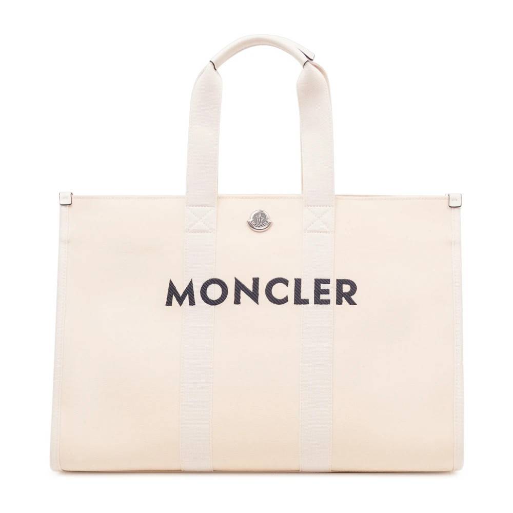 Moncler - Logo-detaljerad Canvas Tote Bag Väskor - Herr - ONE Size - Bomull