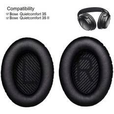 Ørepuder til Bose QC45, QC35 I/II, QC25, QC15, QC 2 AE 2, AE 2i, AE 2w, SoundTrue, SoundLink - Sort
